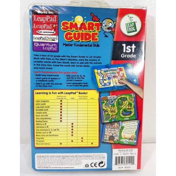 LeapFrog Leap Pad Smart Guide To 1st Grade Multi-Subject Book Cartridge - Picture 6 of 10